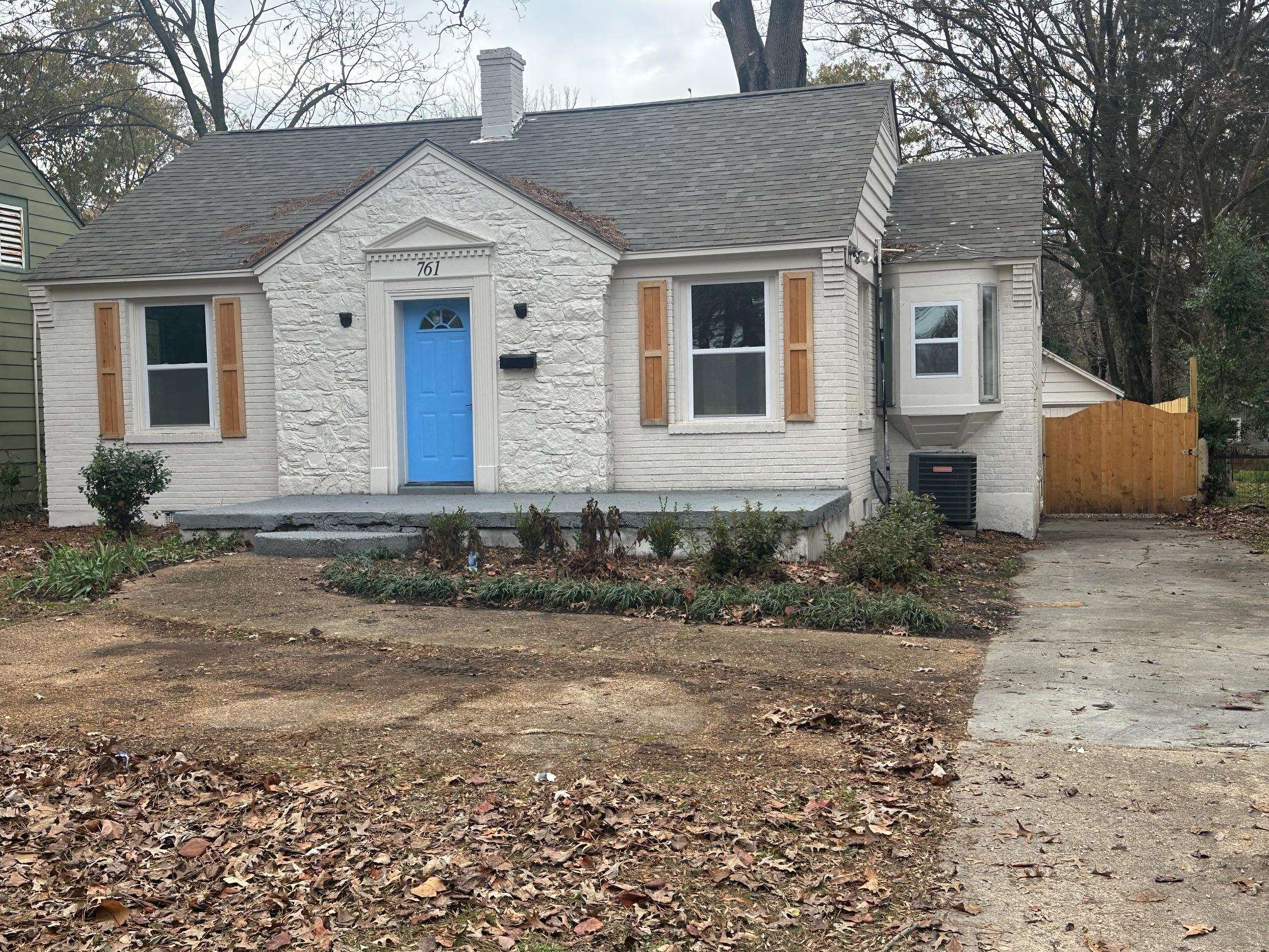 View of front of home with central air condition unit