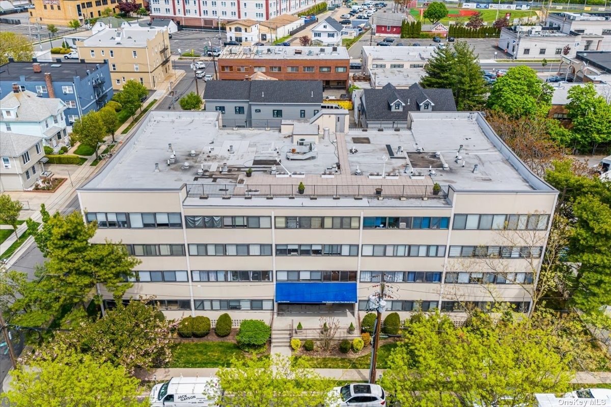 a view of a building with garden