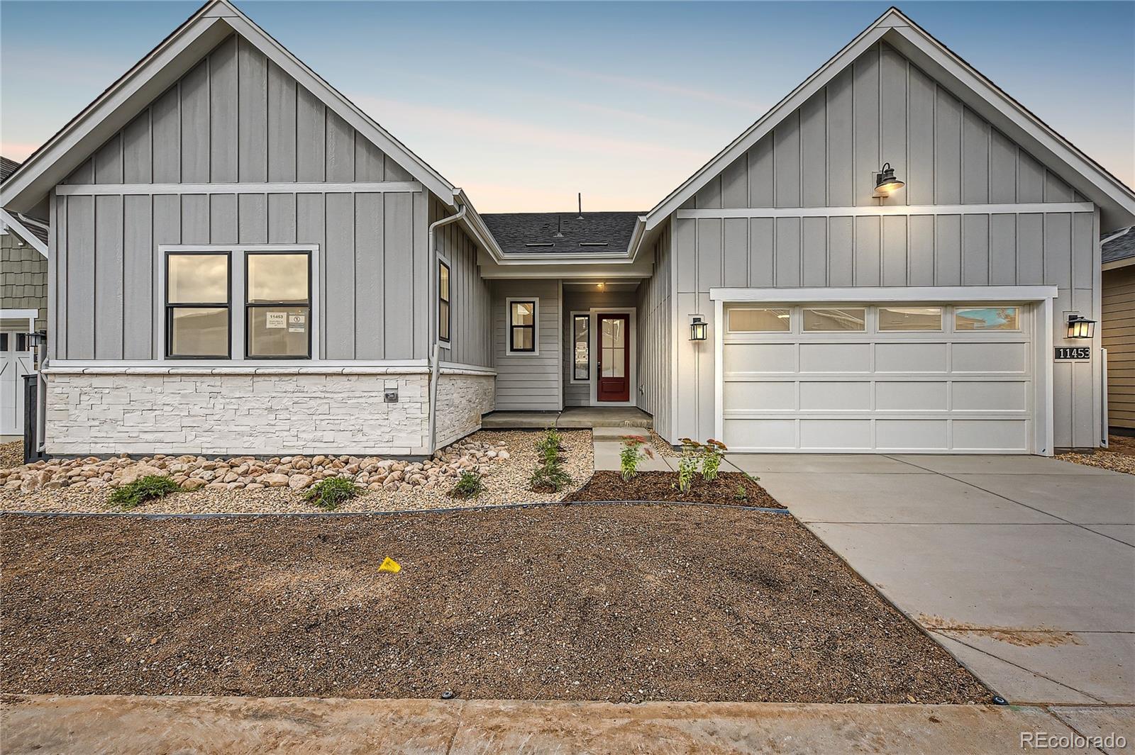 a front view of a house