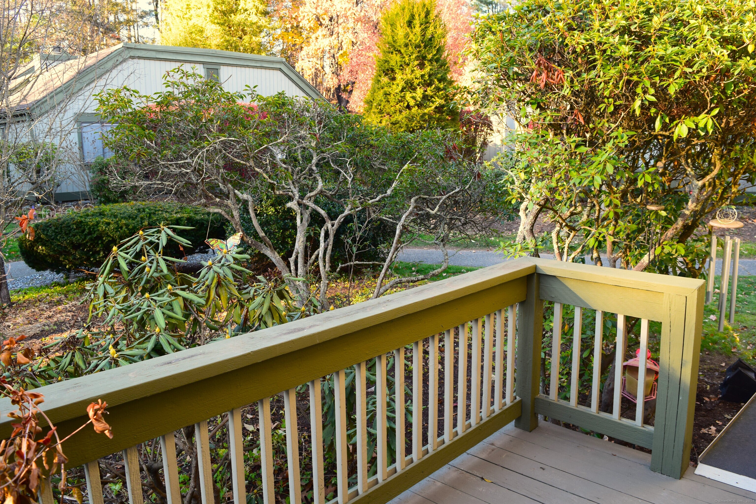 a view of a wooden fence