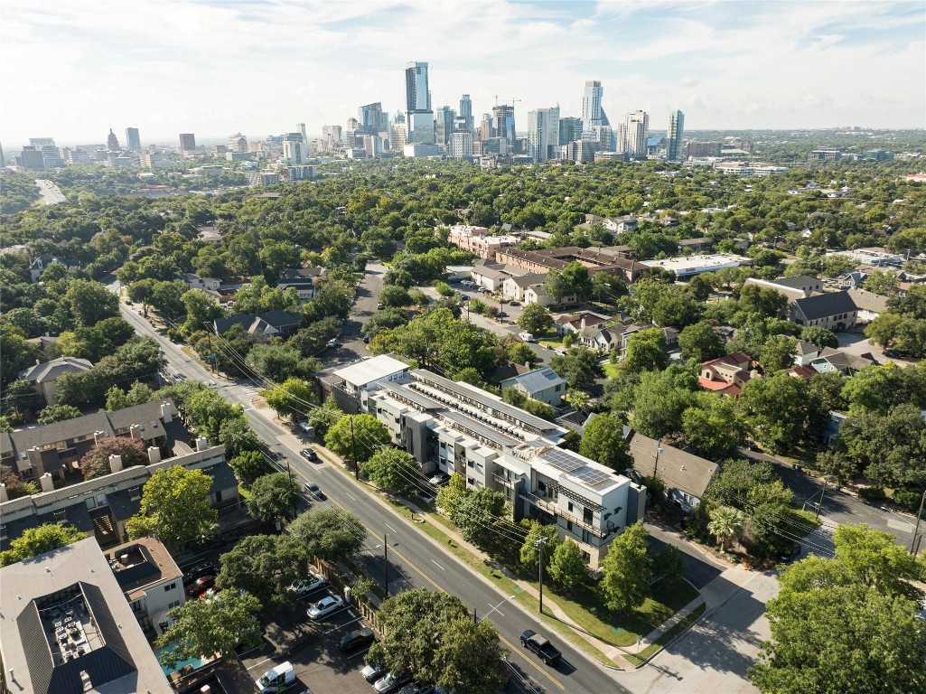 an aerial view of city