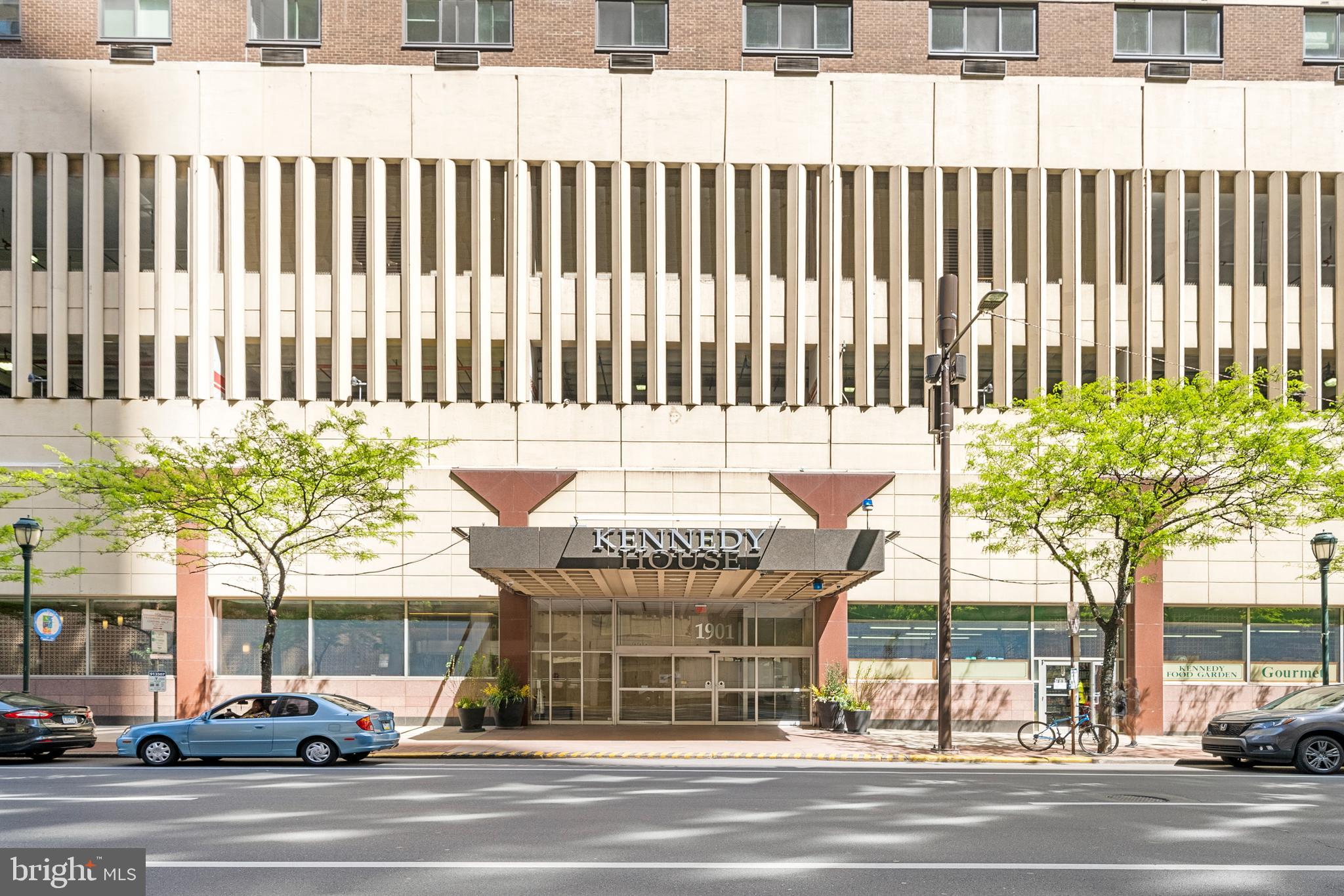 a view of a building with a terrace