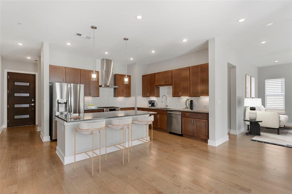 Kitchen and Living Room (Virtually Staged)