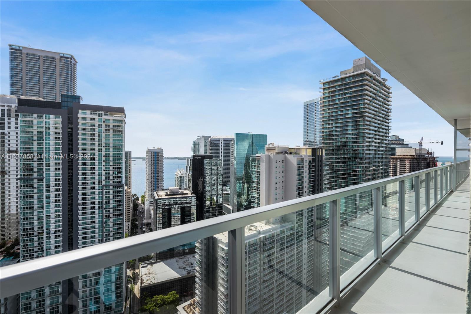 a view of city from balcony