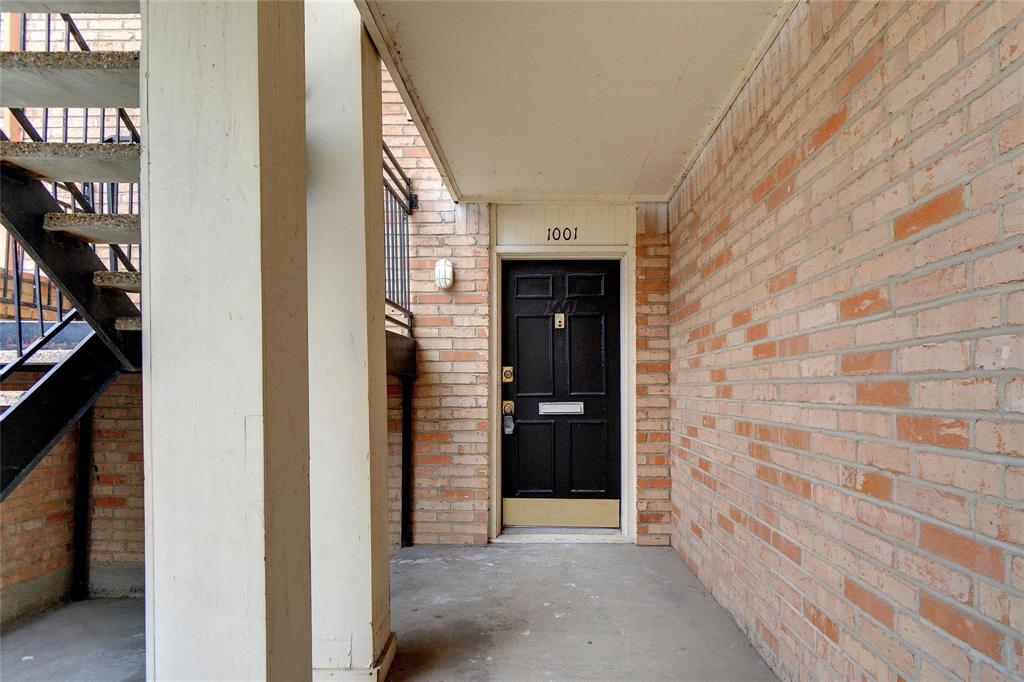 a view of wooden door