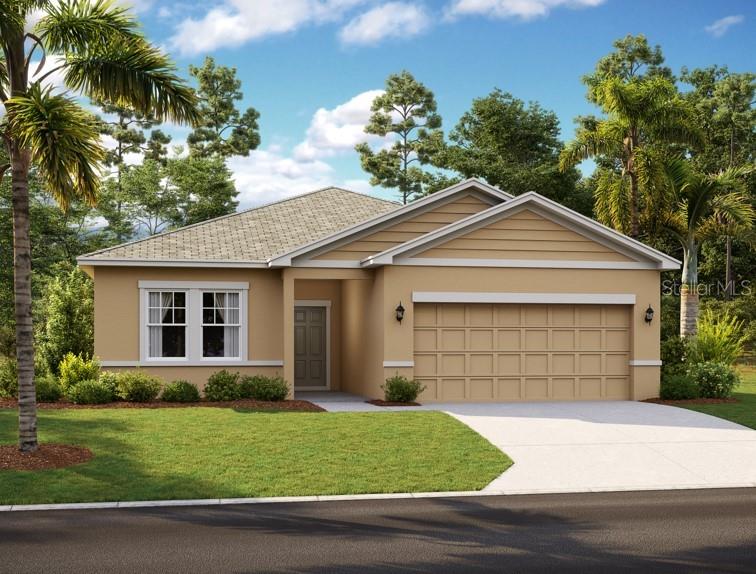 front view of a house and a yard