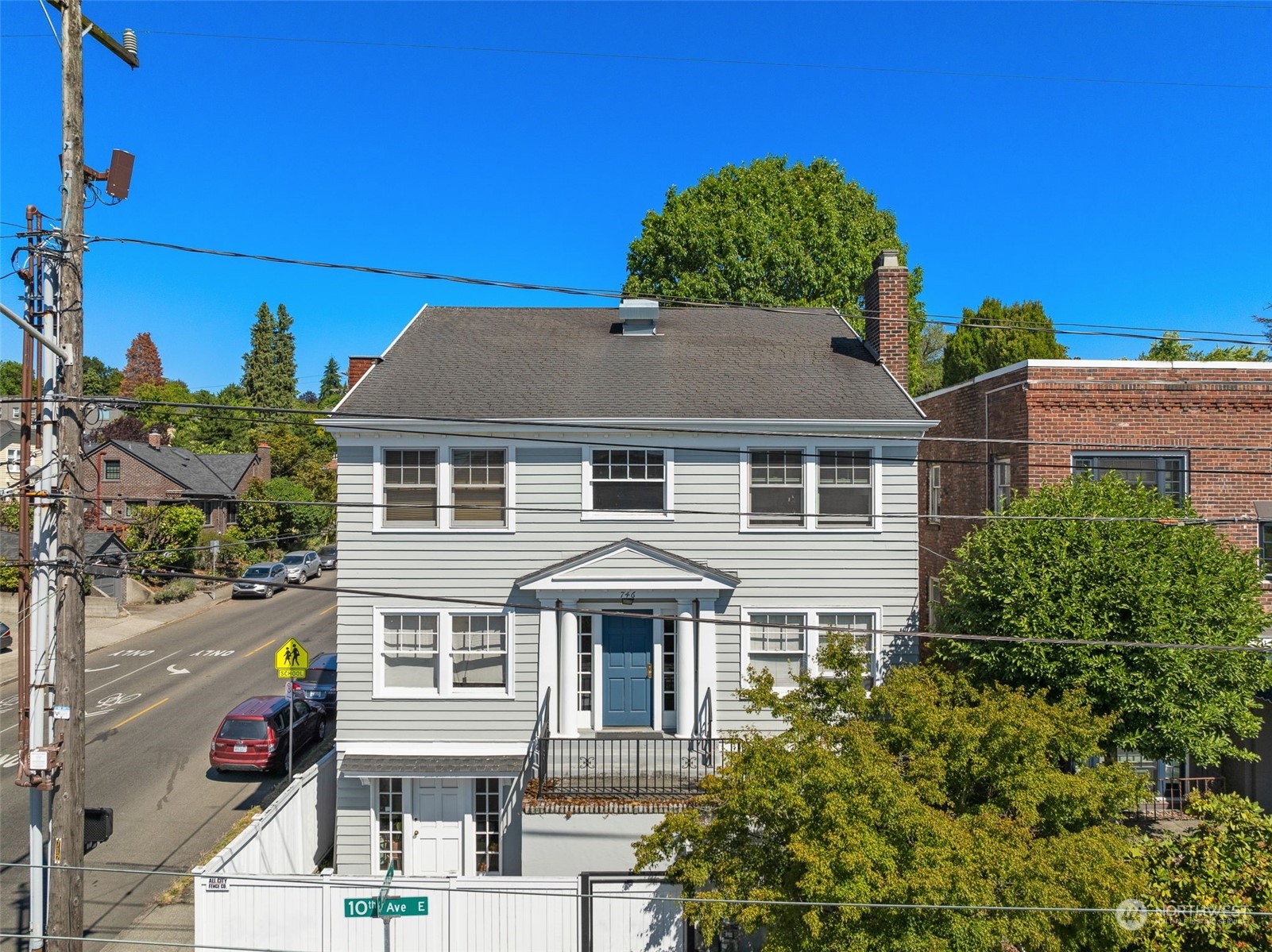 a aerial view of a house