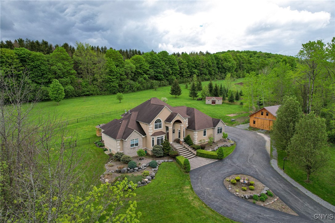 Recently build barn and shed shown on the right an