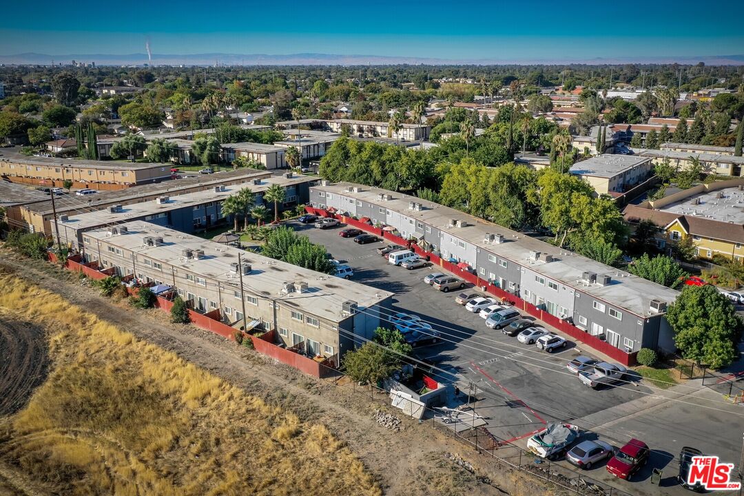 an aerial view of a city