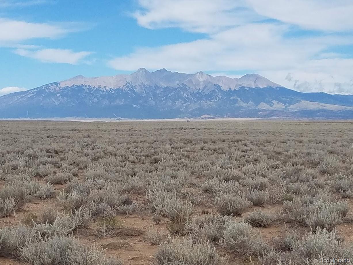 a view of an outdoor space and mountain view