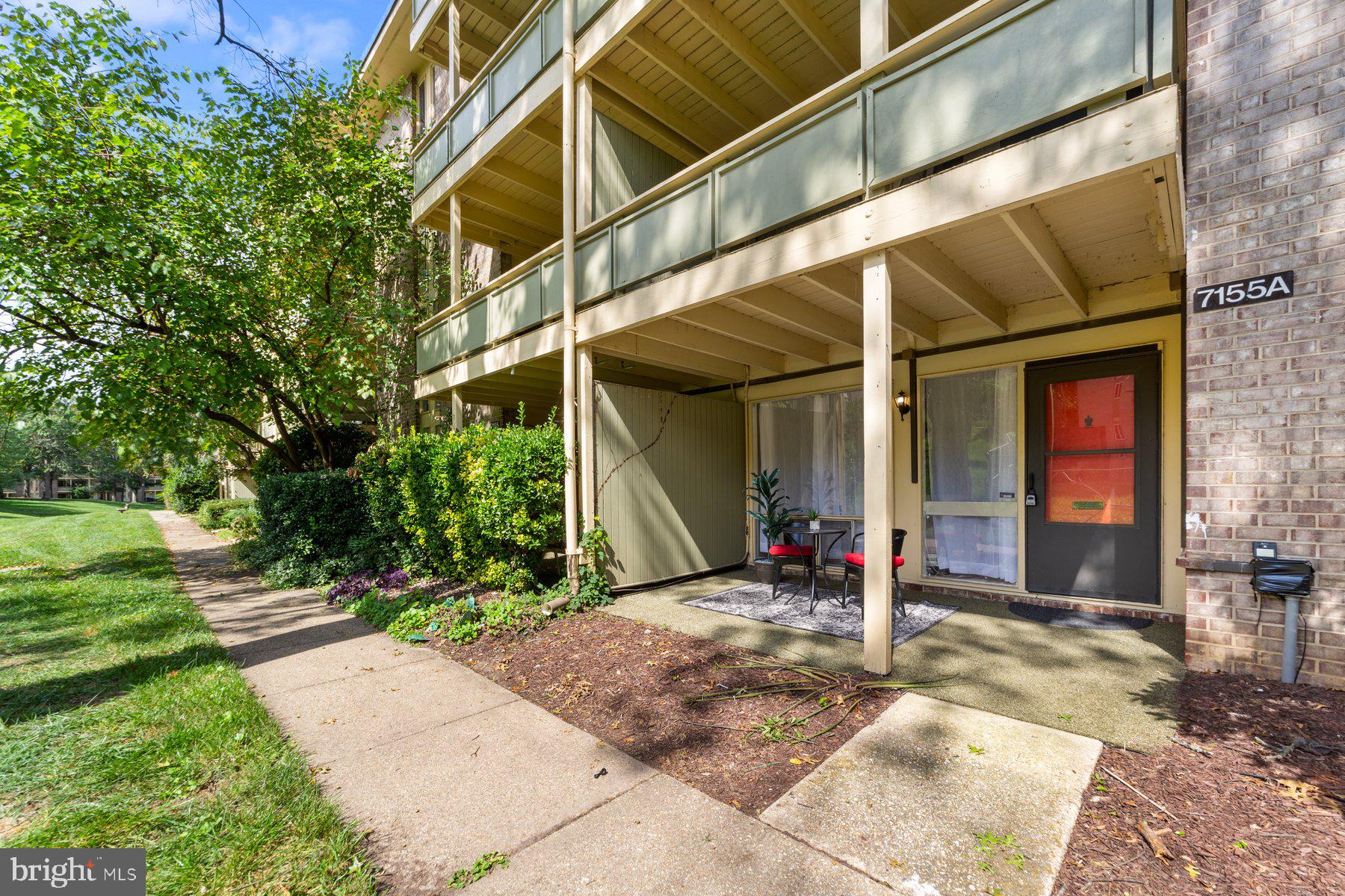 a view of a house with a patio