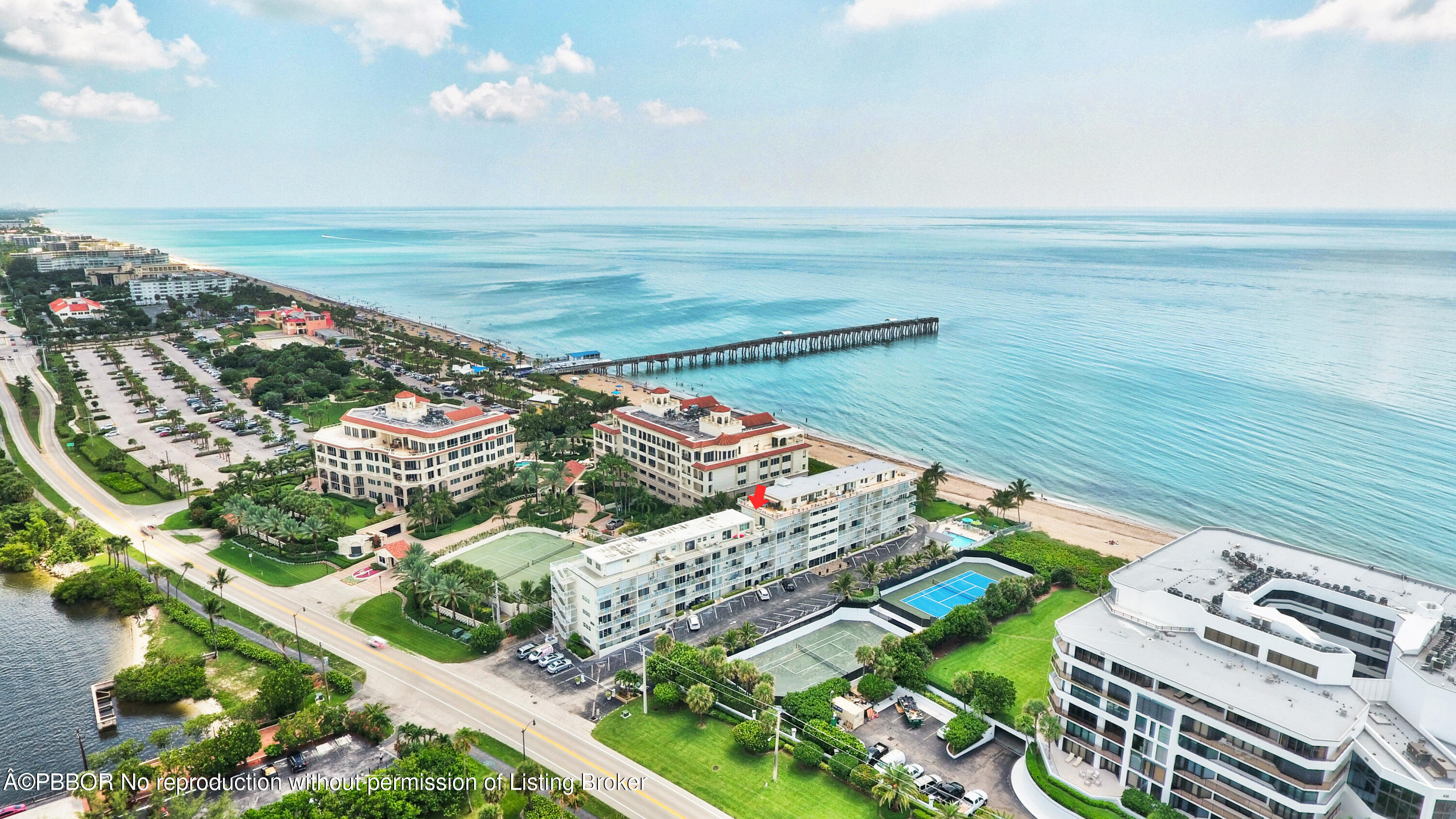 a view of an ocean from a balcony