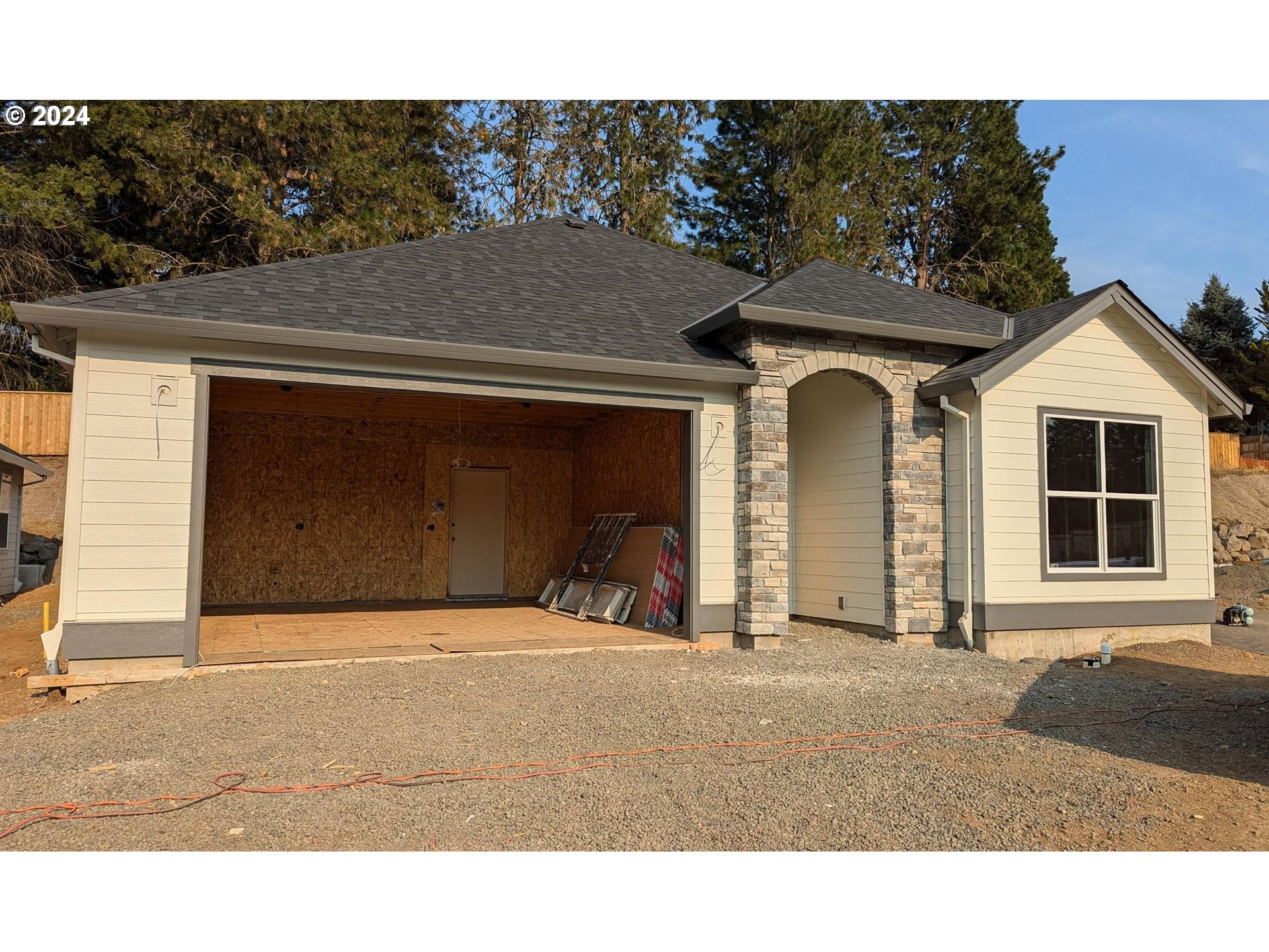 a front view of a house