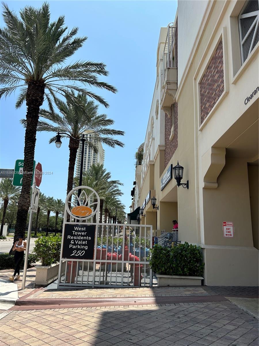 a front view of a building with entryway