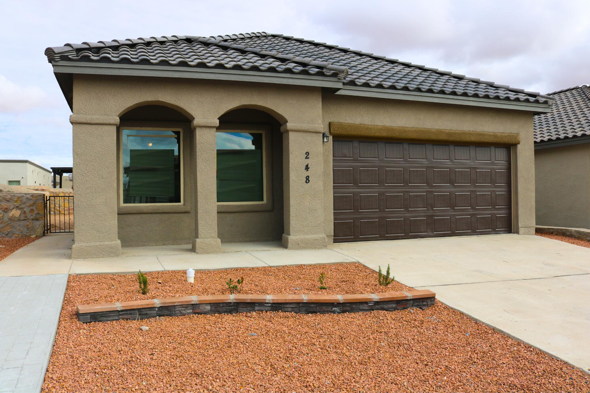 a front view of a house