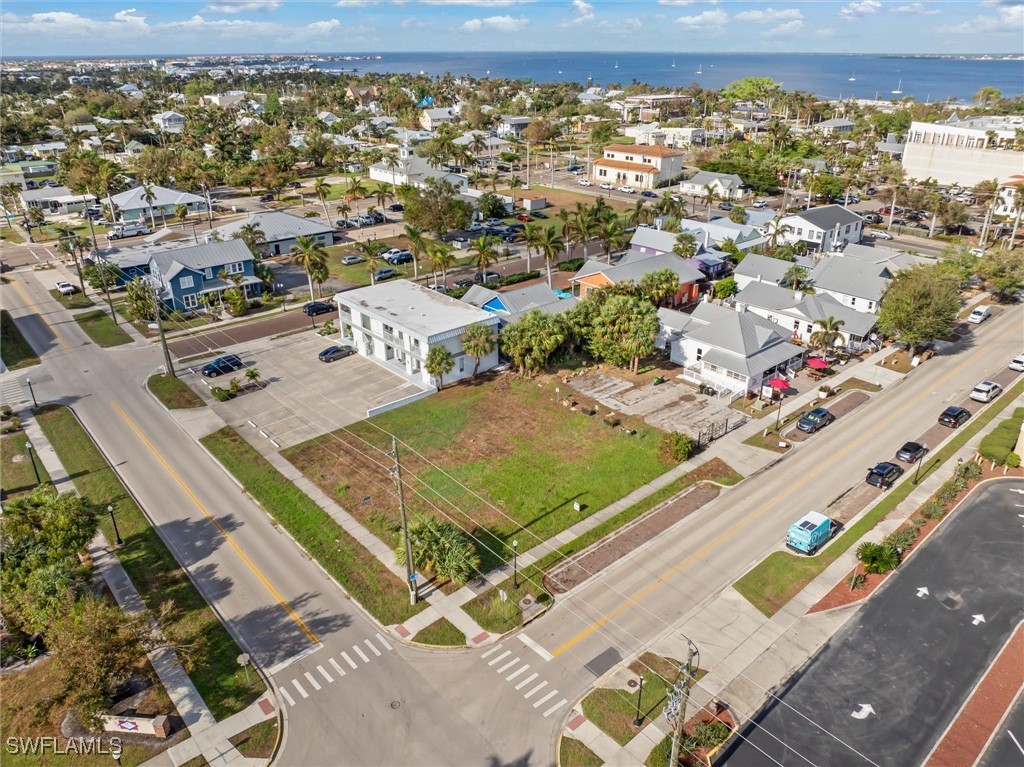 an aerial view of a city