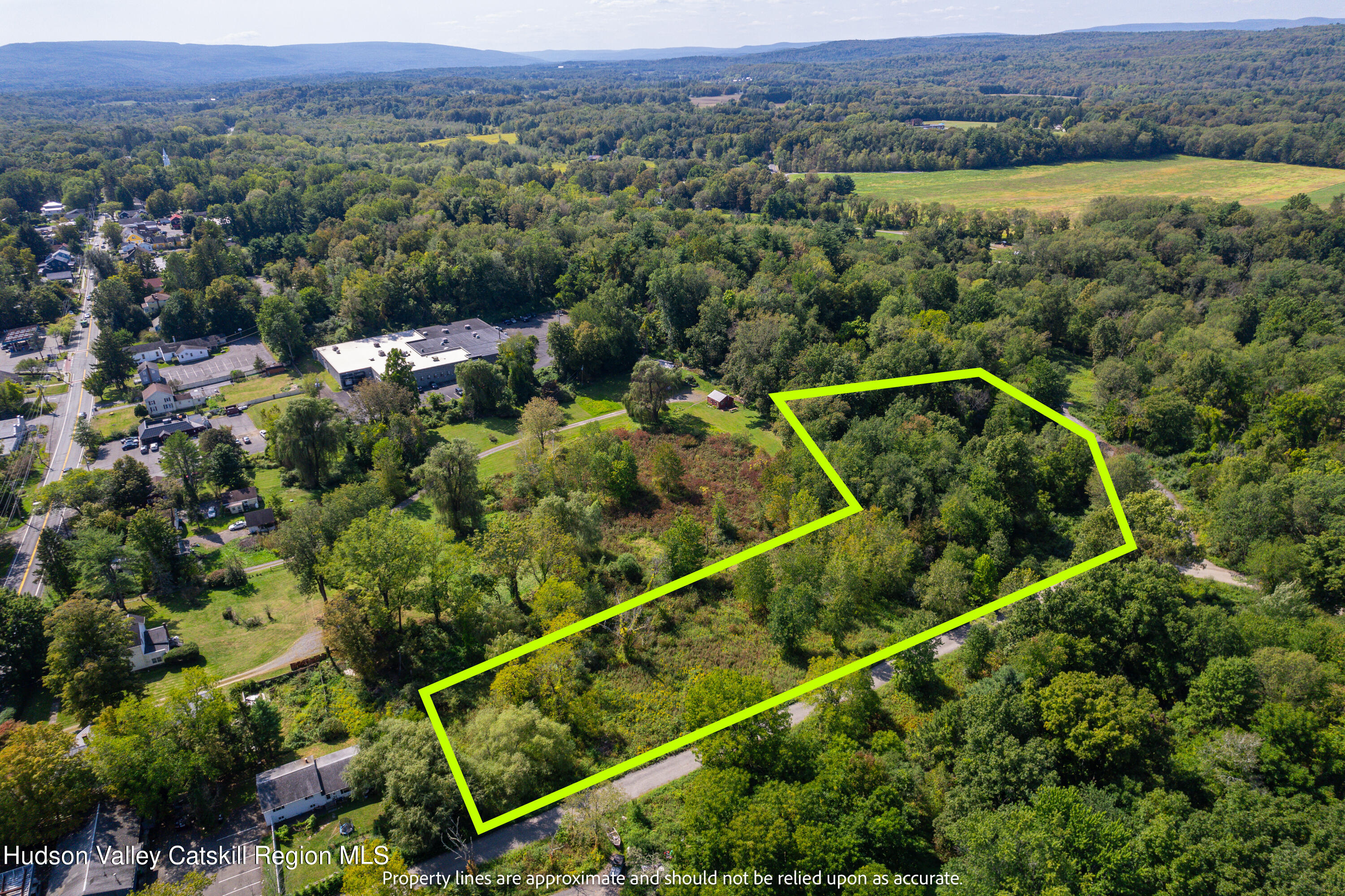 an aerial view of multiple house