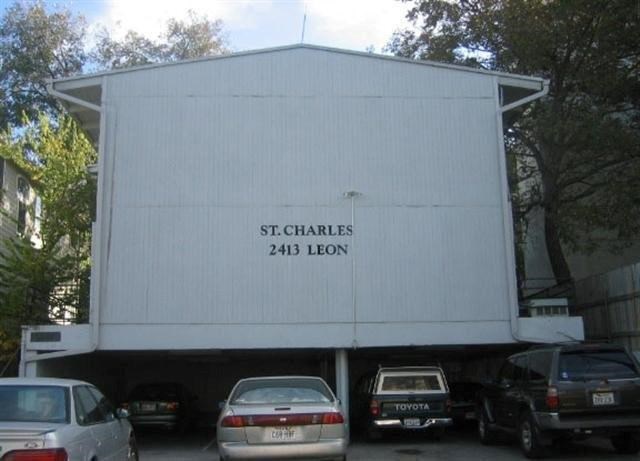 a car parked in front of a building