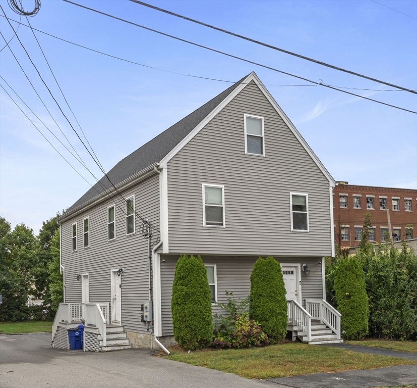 a view of a house with a garage