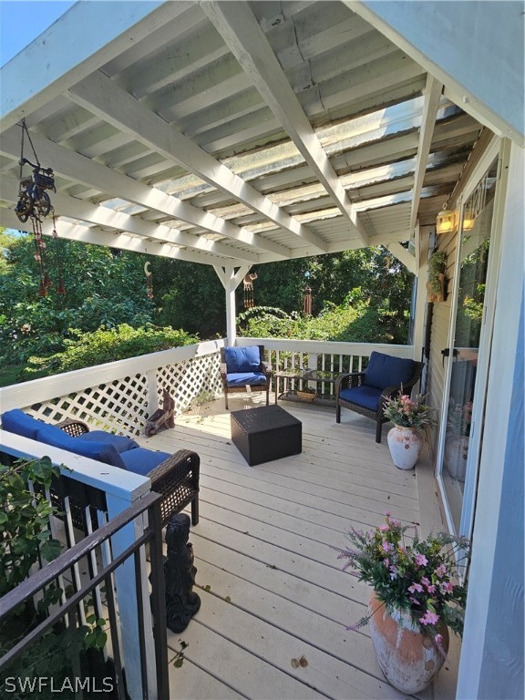 a view of deck with patio