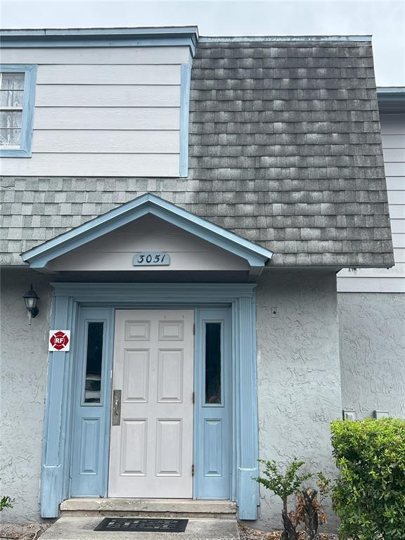 a view of front door of house