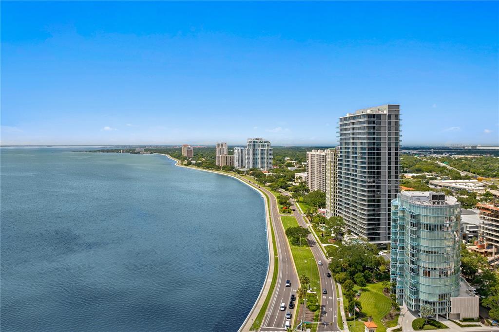 a view of a balcony with an ocean view