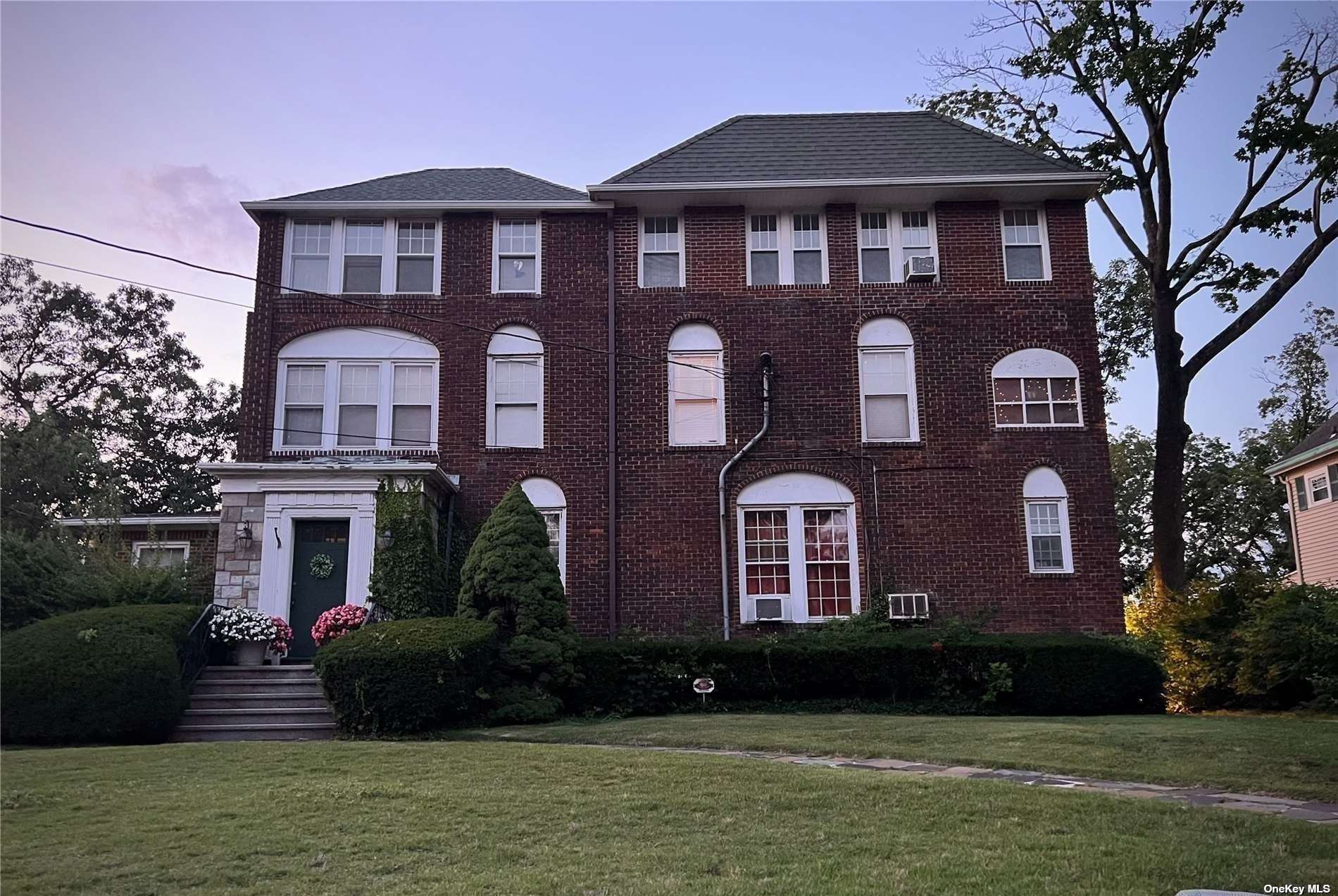 a front view of a house