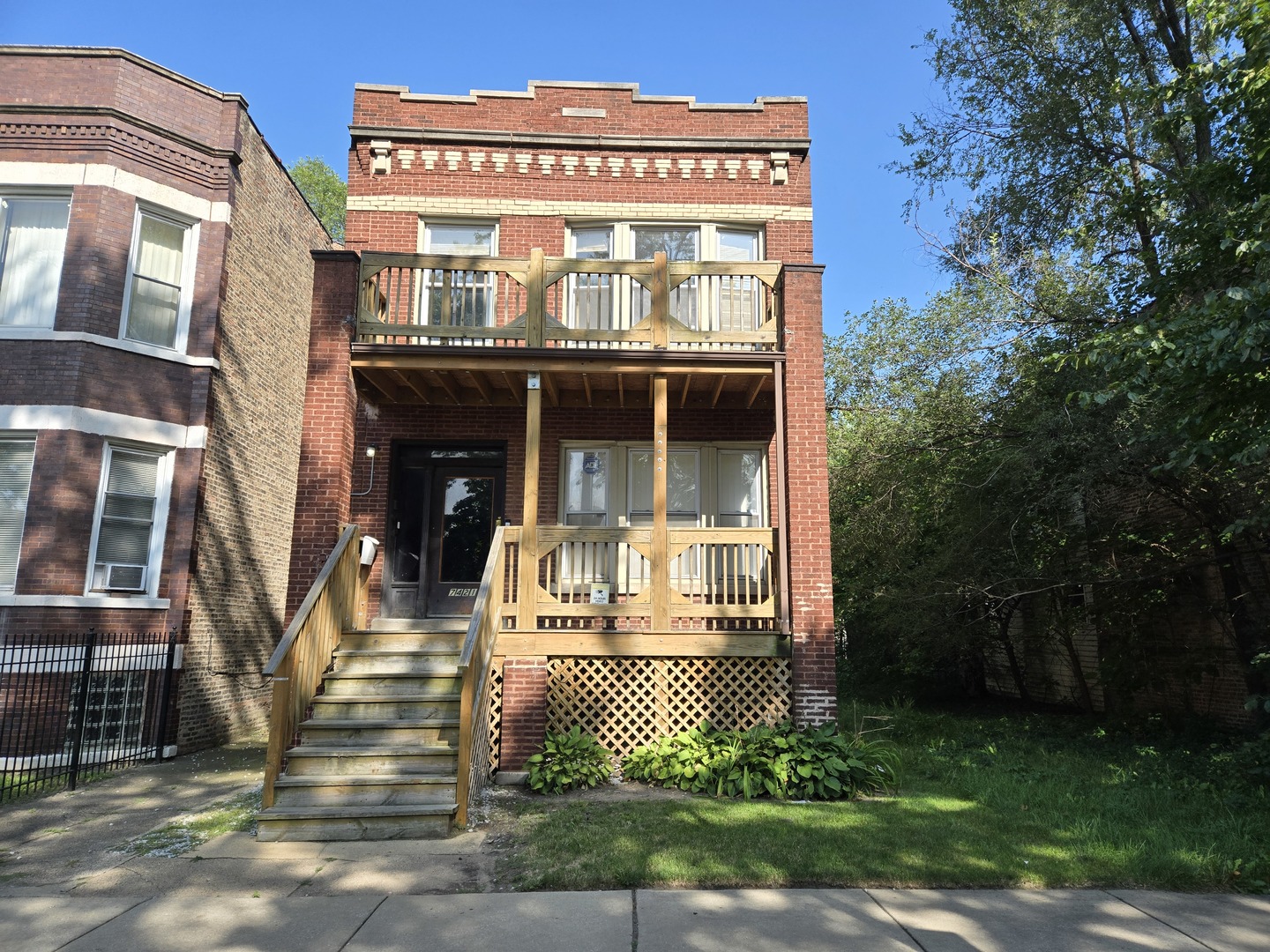 a front view of a house