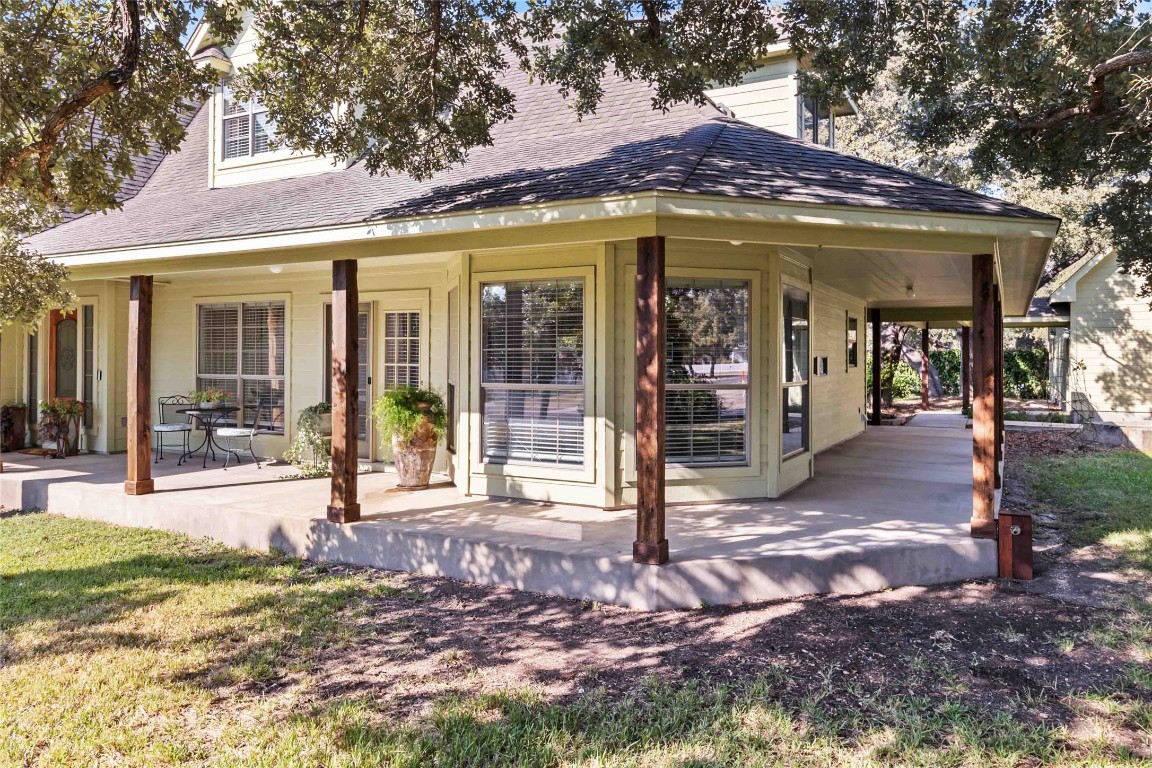 a view of a house with a patio