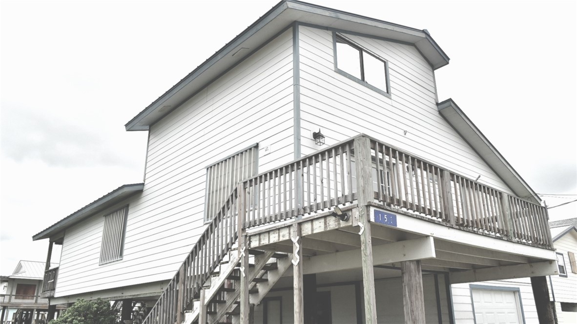 a view of a house with a balcony