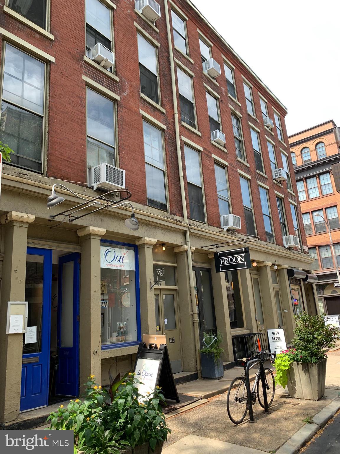 a view of a building with many windows