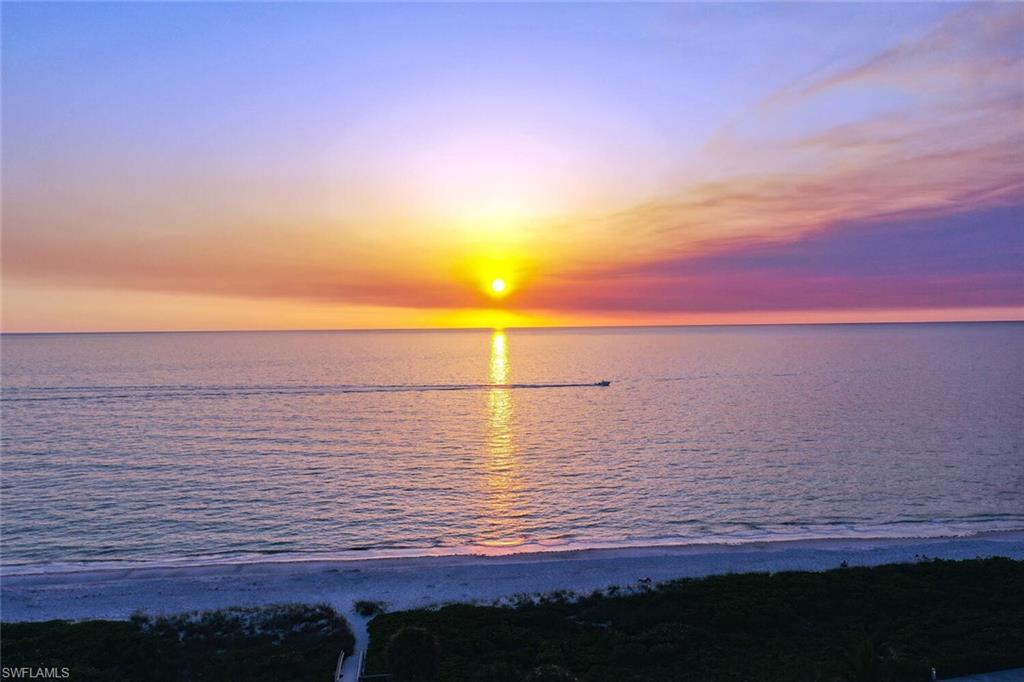 a view of an ocean and beach