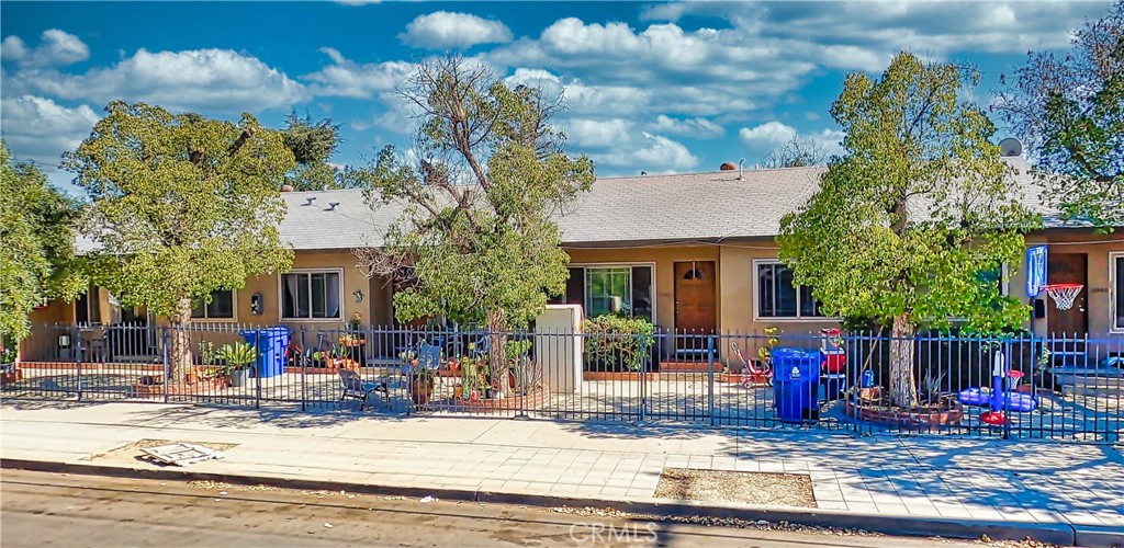 a view of a house with a patio