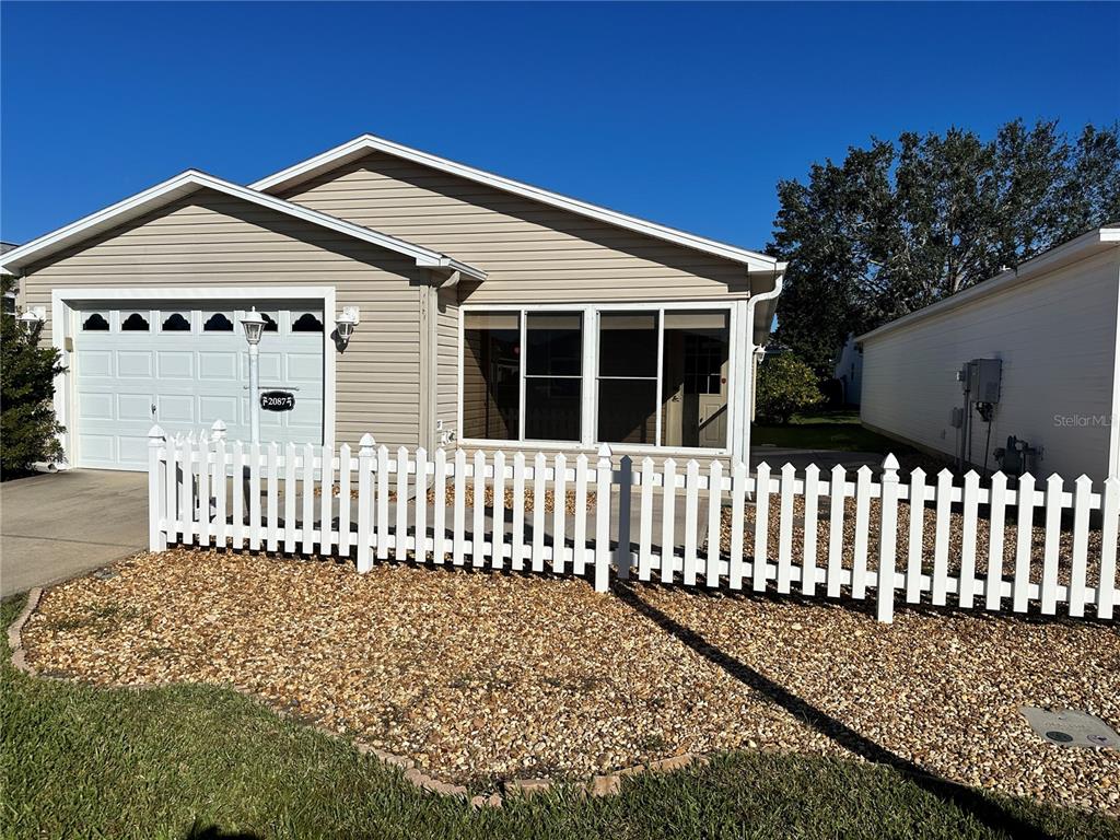 a front view of a house