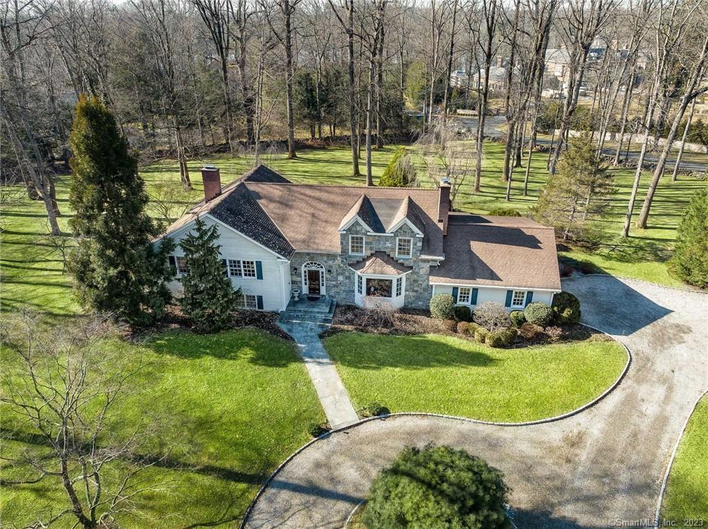 front view of house with a garden