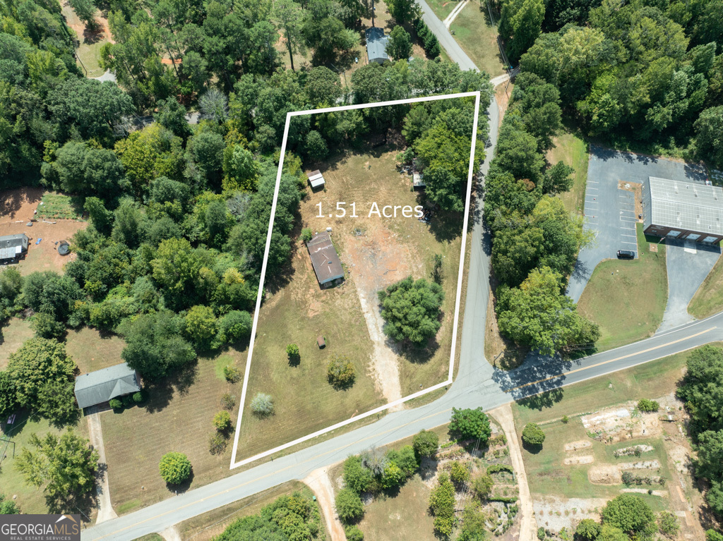 an aerial view of swimming pool