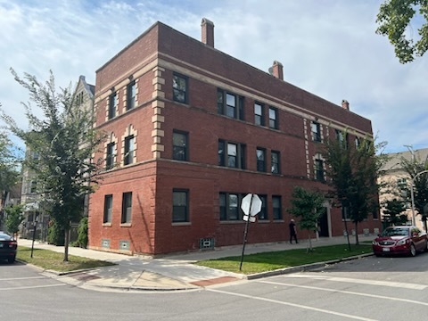 a front view of a building