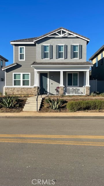 a front view of a house