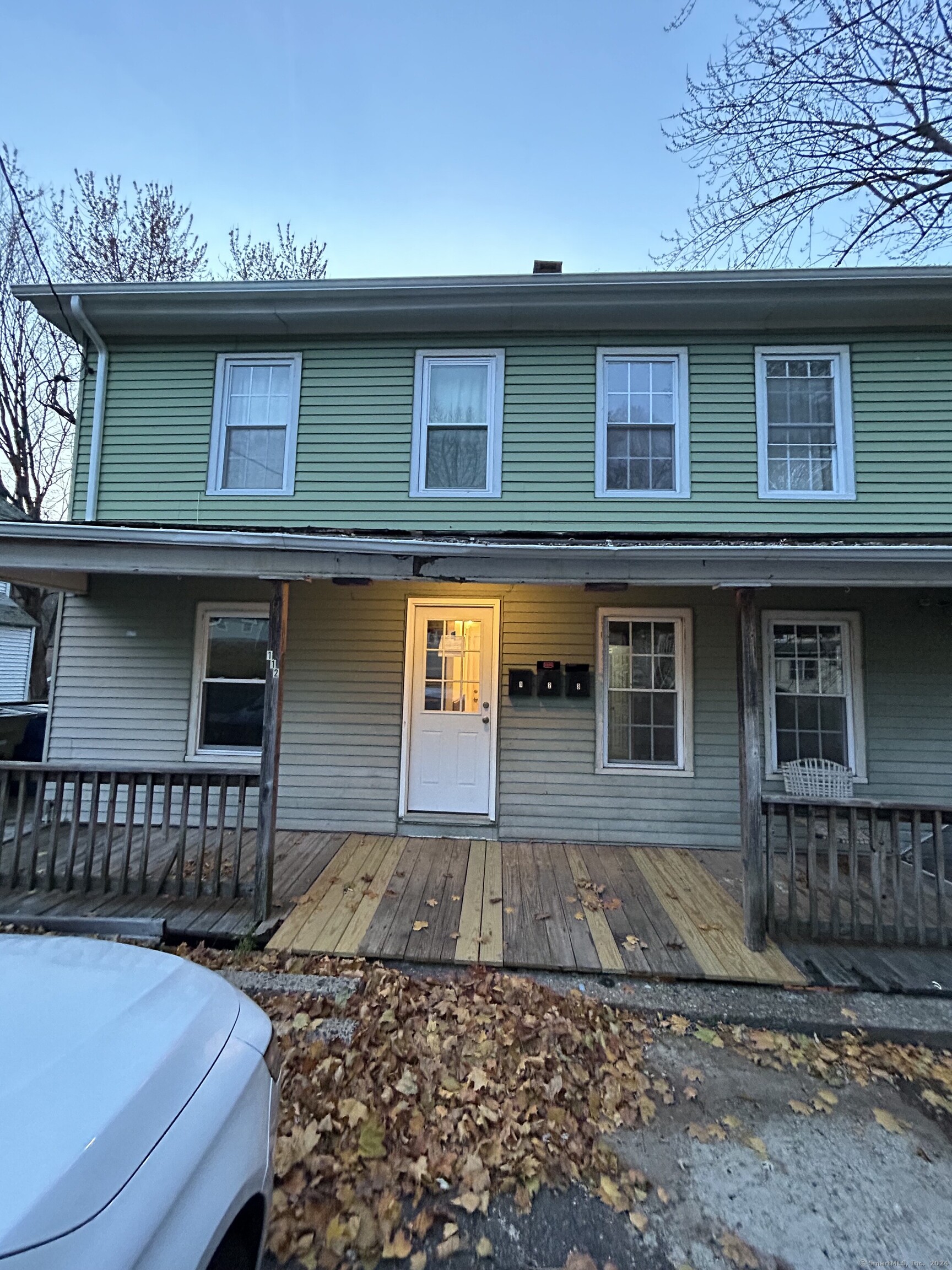 a front view of a house