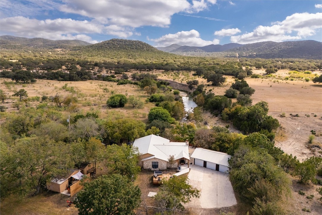 an aerial view of multiple house