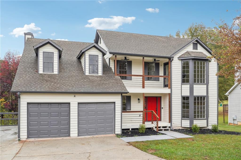 a front view of house with yard