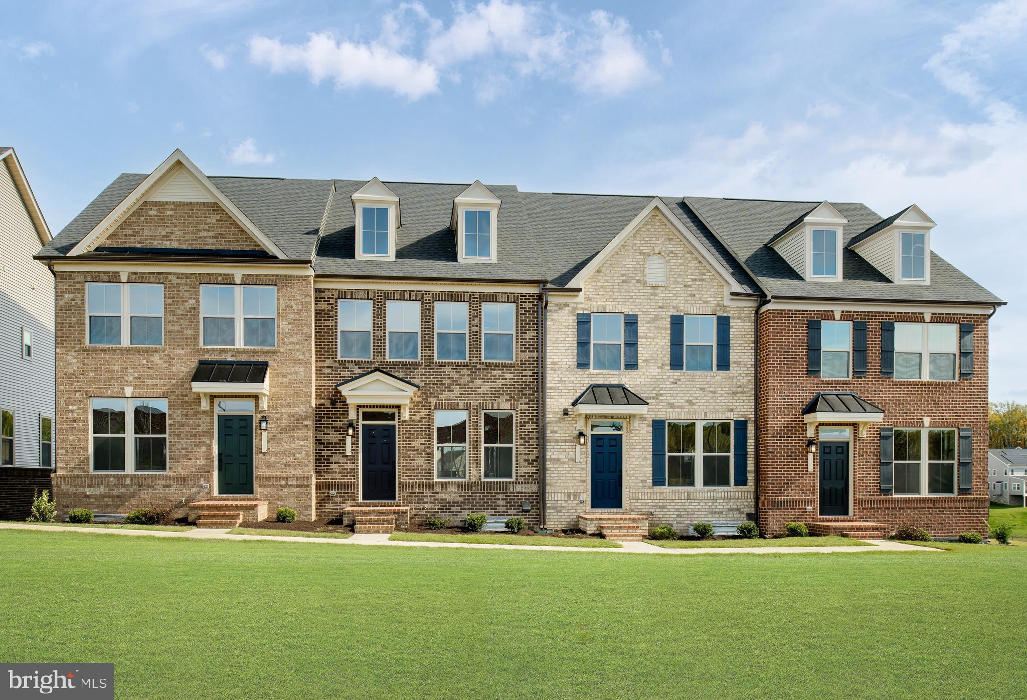 a front view of multiple houses