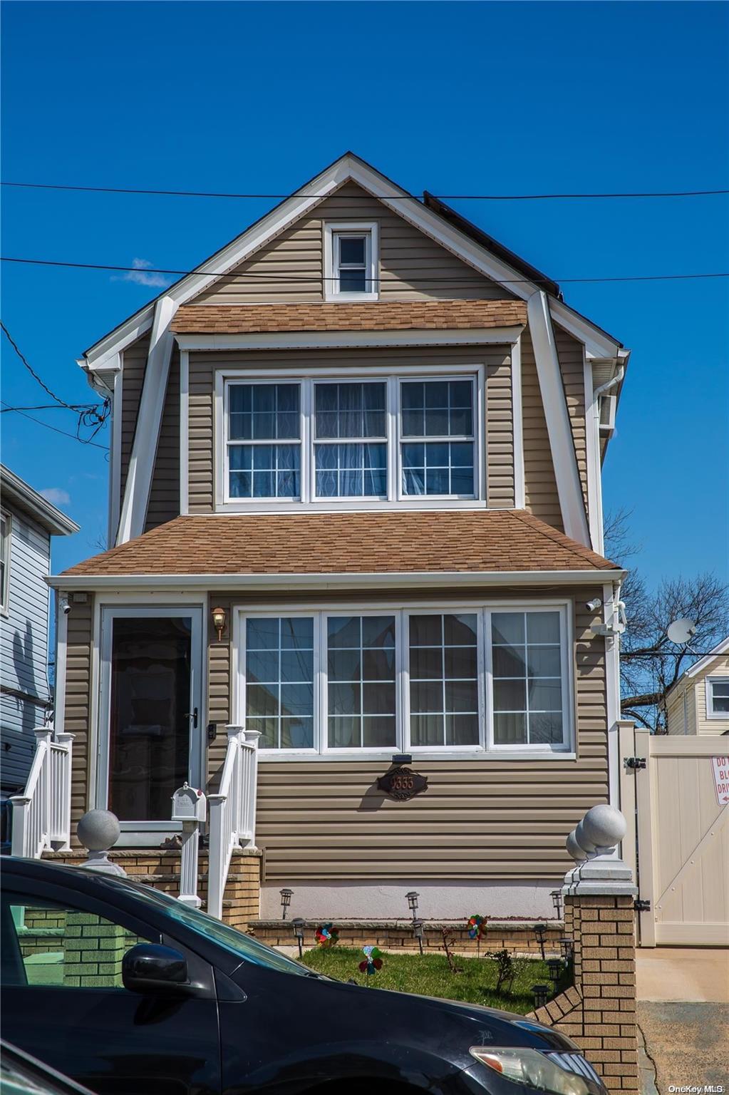 a front view of a house