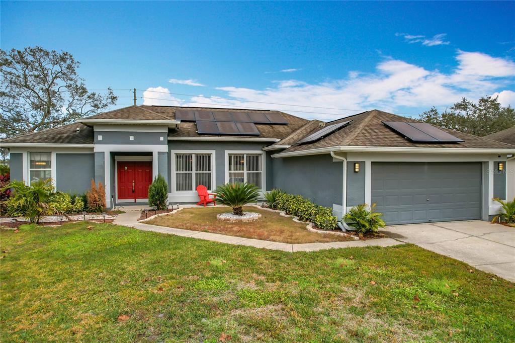 front view of house with a yard