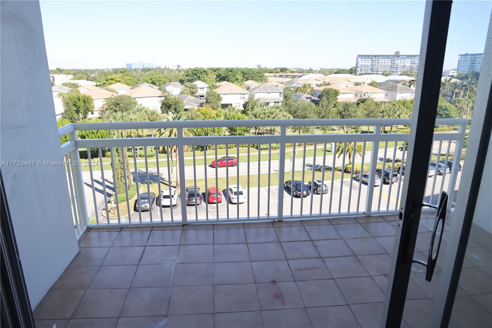 a view of a balcony