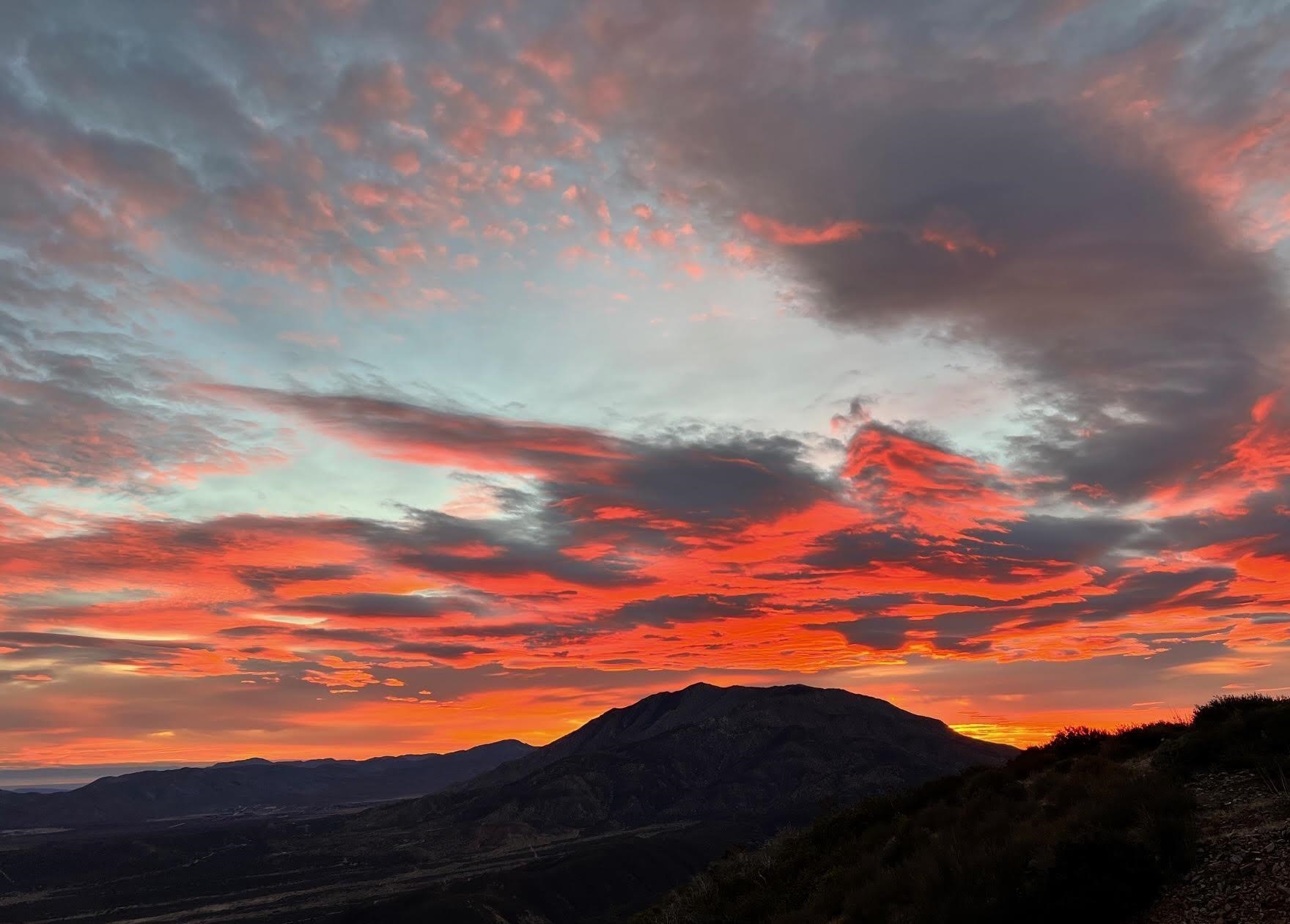 a view of sunset