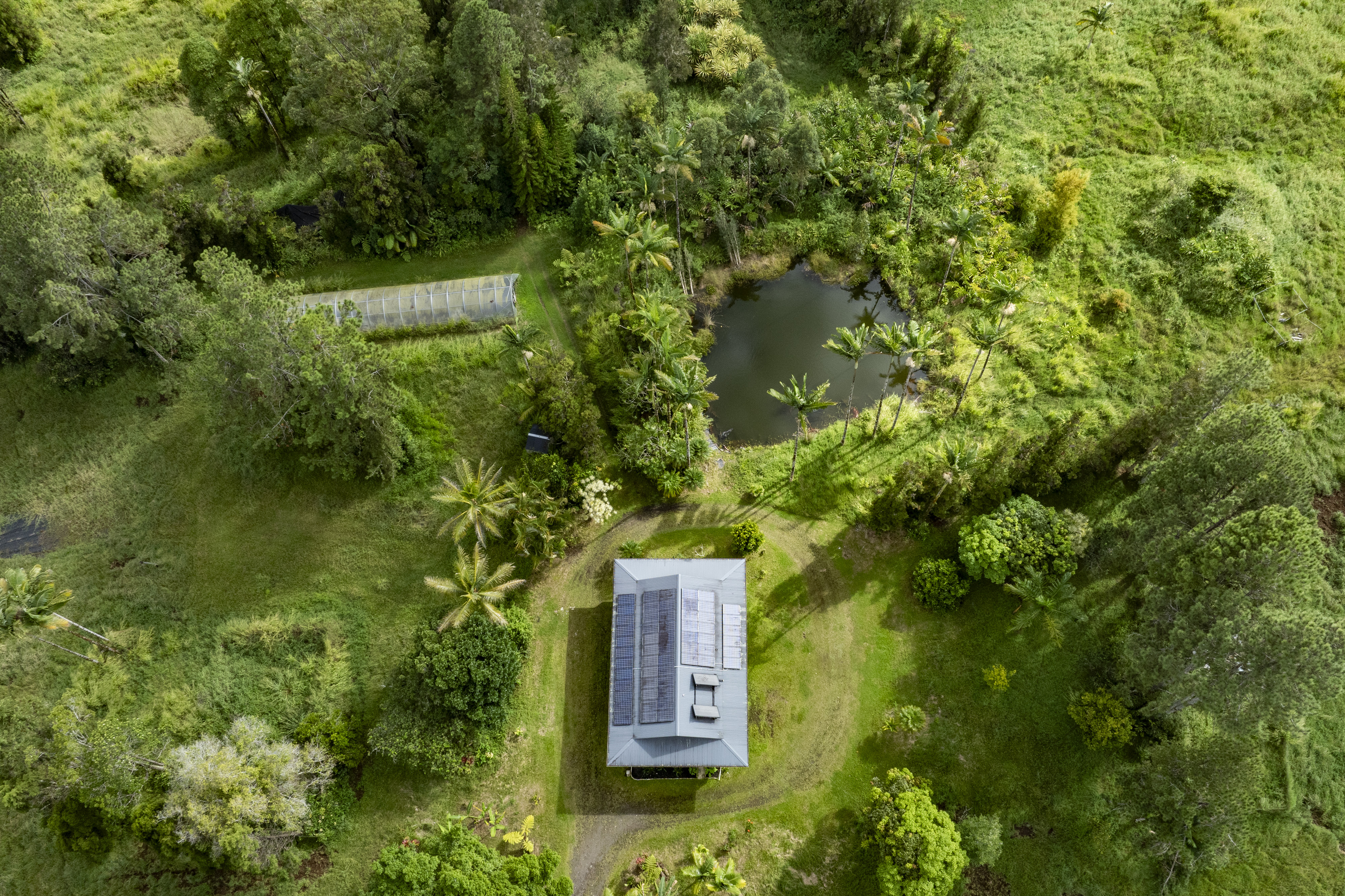 a view of a back yard of a house