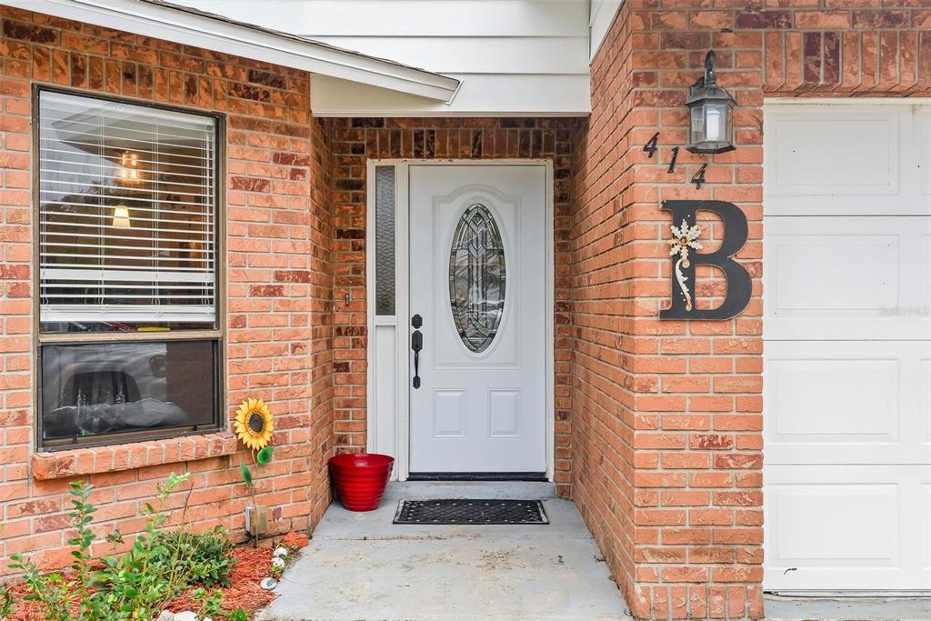 a front view of a house with entryway