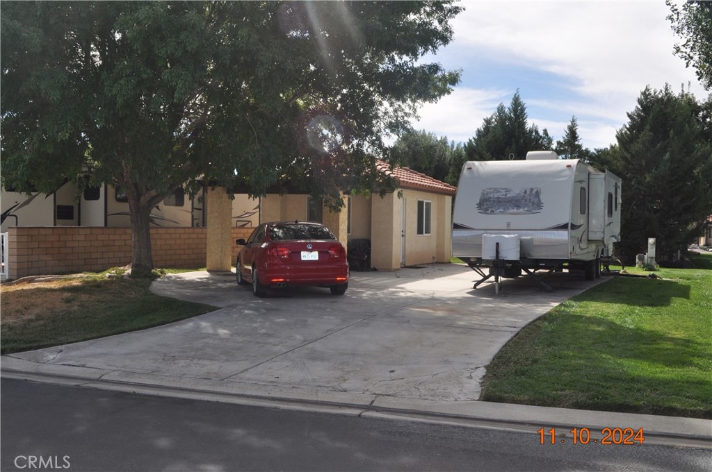 a car parked in front of a house