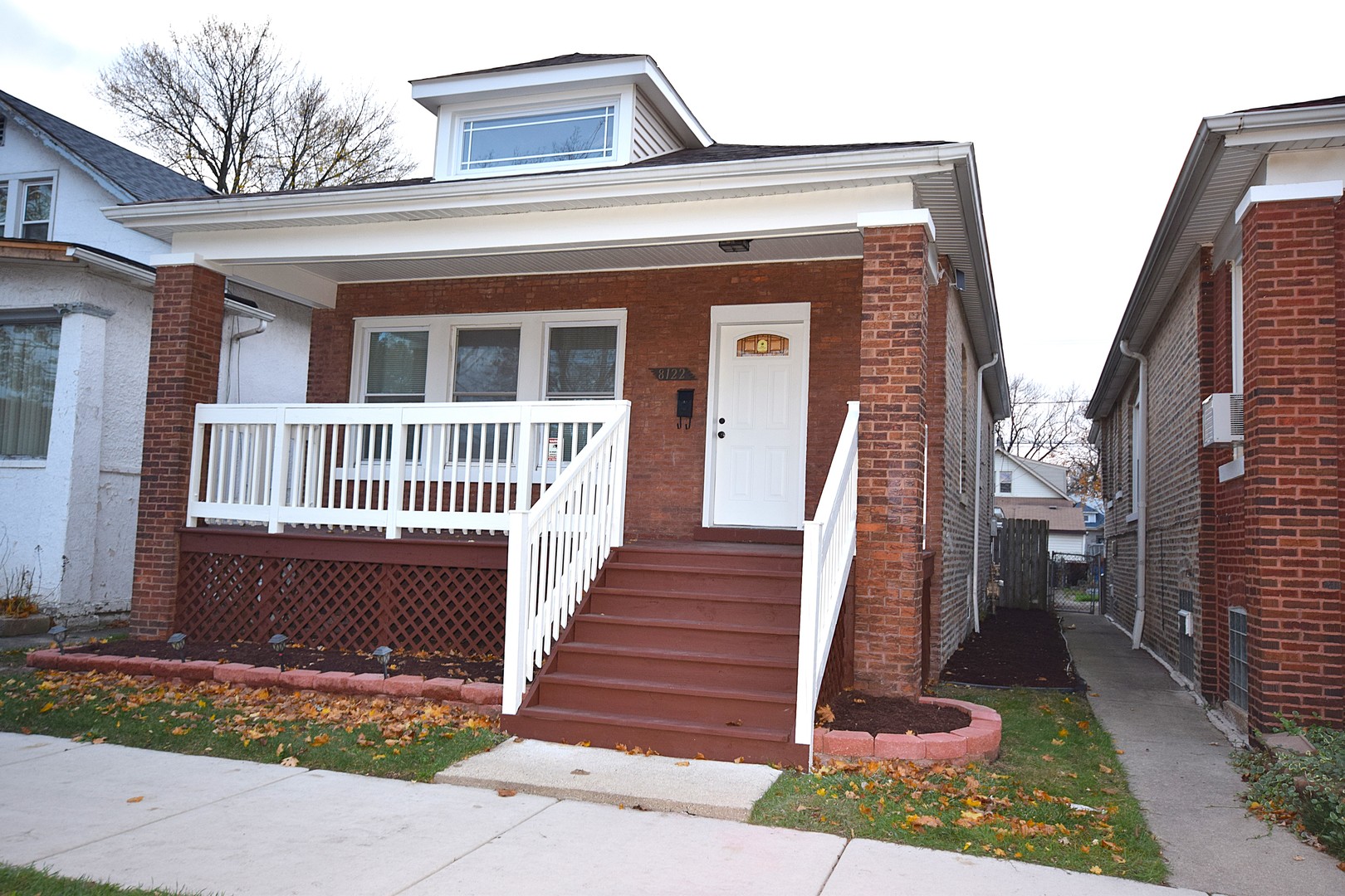 a front view of a house